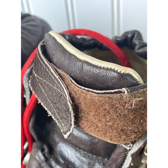 Norrona Vintage 75mm Leather Telemark Ski Boots US 9 Rottefella Bindings Norway main image 12